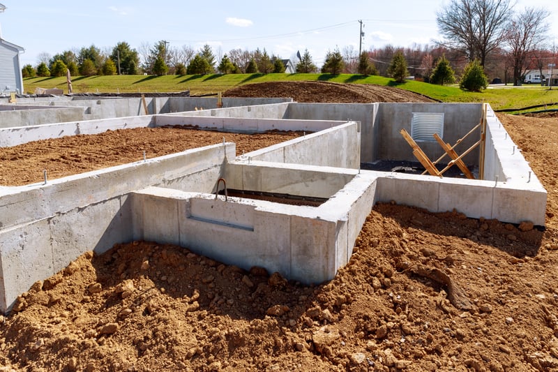 Fundament eines Hauses