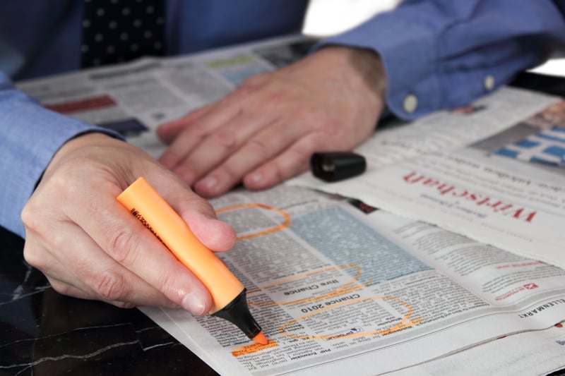 Stellenanzeigen in Zeitung