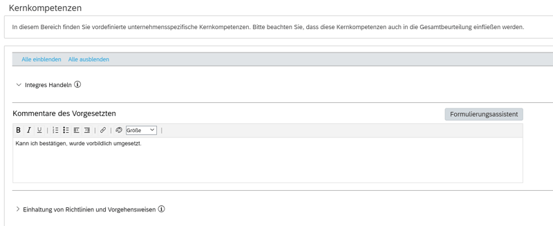Auszug ERA Leistungszulage in Performance & Goals
