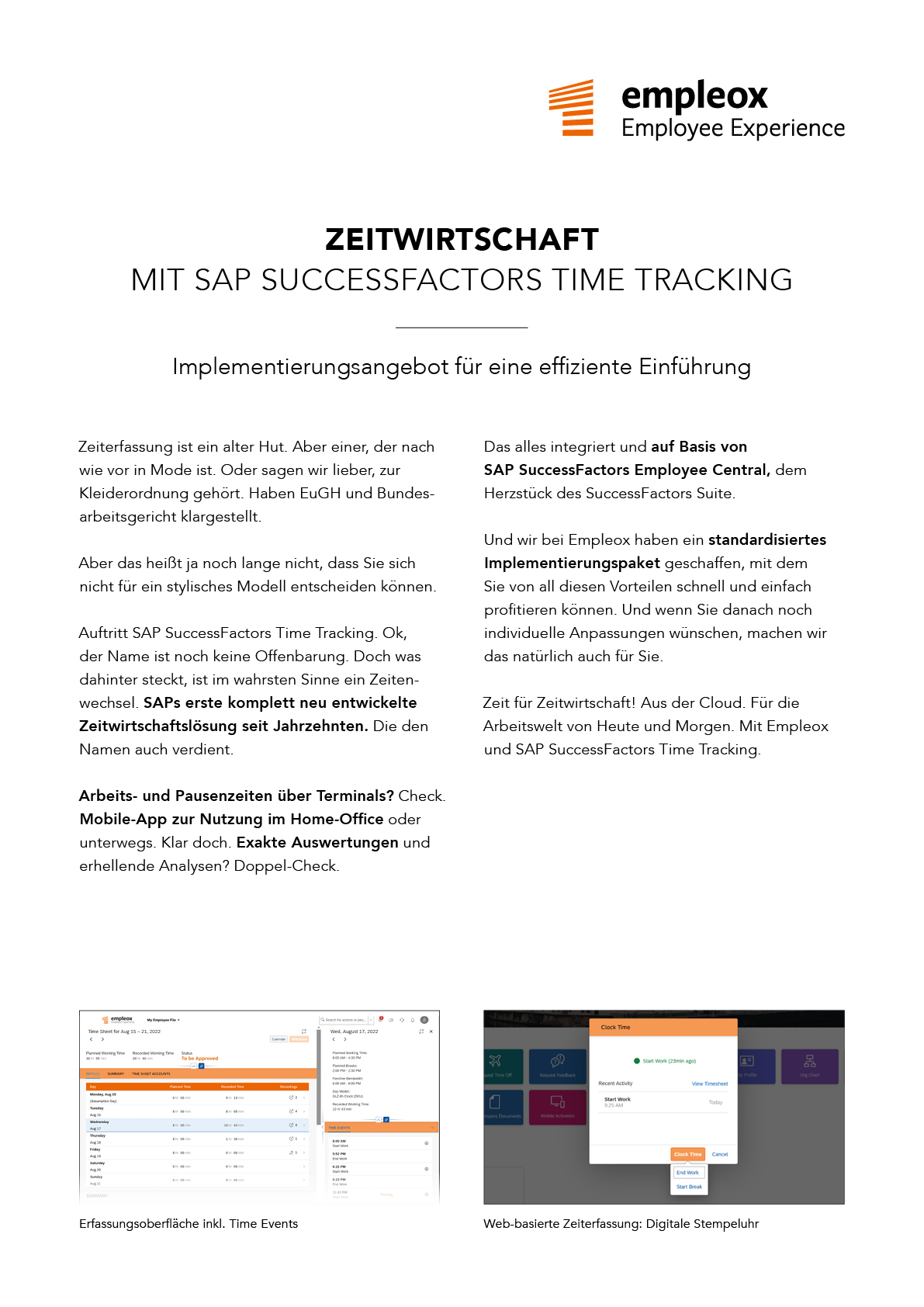Thumbnail Flyer SAP SuccessFactors Time Tracking