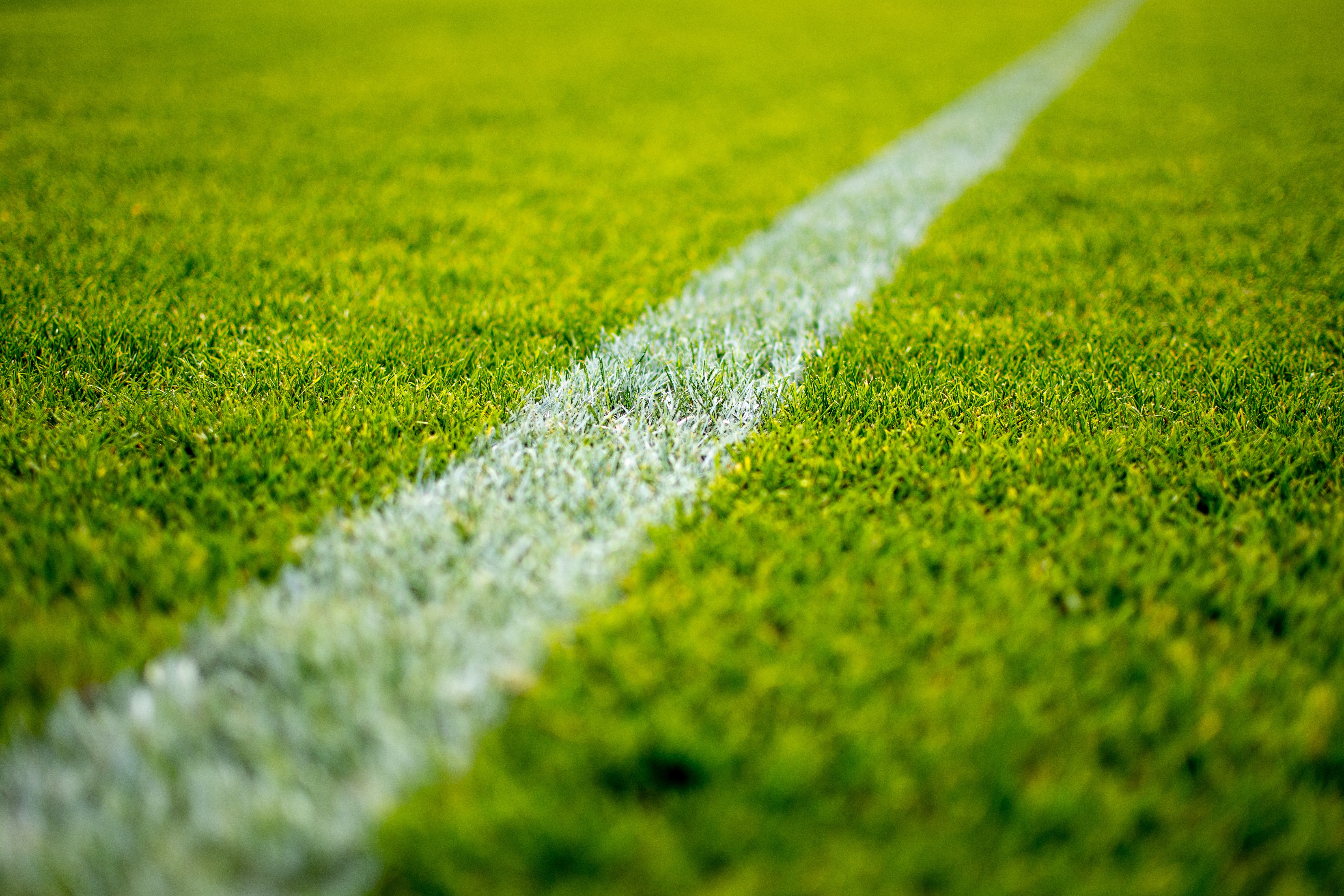 Linie auf Fussballplatz